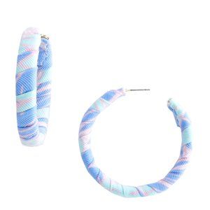 VINEYARD VINES island palm wrapped hoop earrings